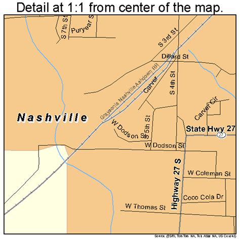 Nashville Arkansas Street Map 0548560