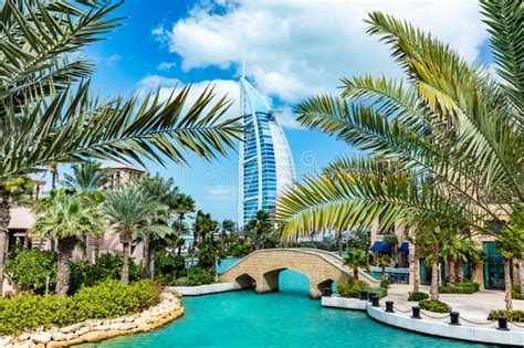 Burj Al Arab Seen From Madinat Jumeirah In Dubai Uae Editorial Image