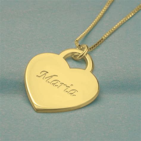 Personalized Heart Necklace Silver Engraved Heart Pendant Etsy