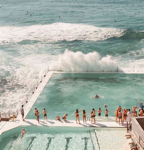 Iconic Outdoor Pool At Bondi Icebergs Australia Tokyo Photography