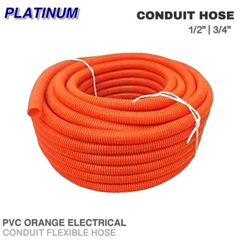 Per Mtr Pvc Electrical Flexible Hose Conduit Orange 1 2 3 4 Sold Per Meter Lazada Ph