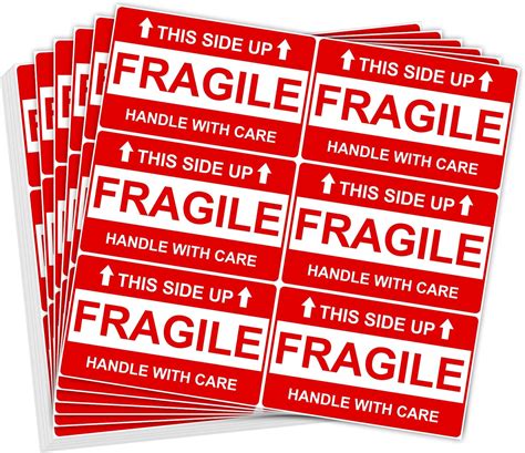 9527 Product 2 X 3 Fragile Stickers With Care Warning Shipping Labels