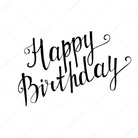 Happy Birthday Handwritten Lettering — Stock Vector © Martm 103134258