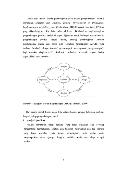 Model Pengembangan Addie Pdf