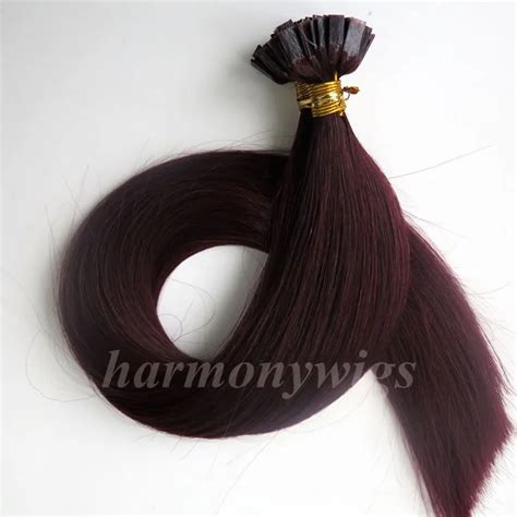 100g 100strands Pre Bonded Flat Tip Hair Extension 18 20 22 24inch