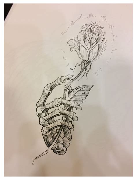skeleton hands drawing 1