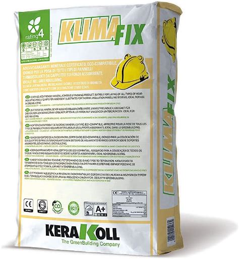 Kerakoll Klima Fix 25 Kg Colla Rasante Minerale Certificata Eco