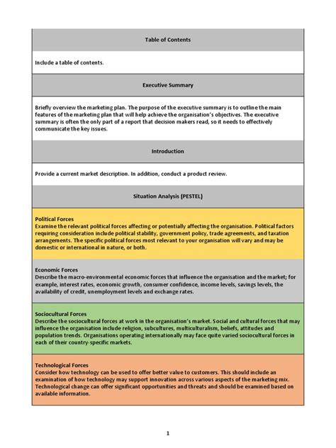 Marketing Plan Template | PDF | Marketing | Product (Business)