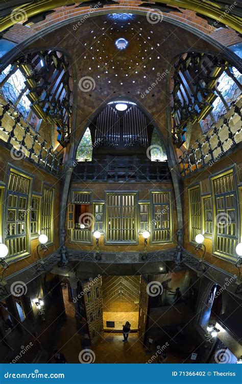 BARCELONA, SPAIN - APRIL 28: Interior of Palau Guell Palace on April 28, 2016 in Barcelona ...