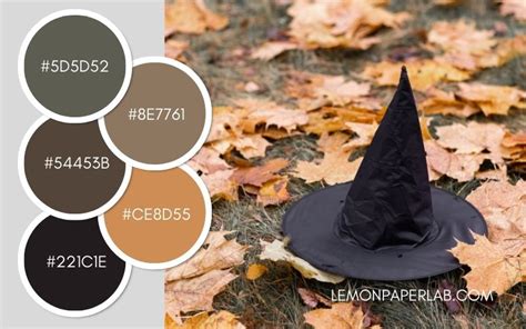 Color Palette 83 Bewitching Halloween Lemon Paper Lab