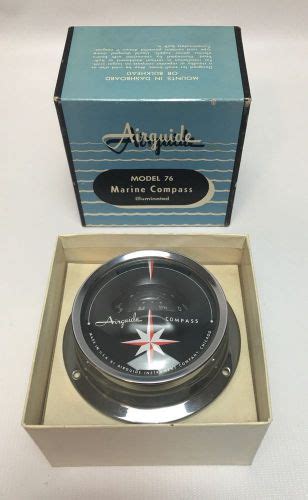 Sell Vintage Airguide Model 76 Dash Marine Compass Illuminated Small Boats Dashboard In Meridian