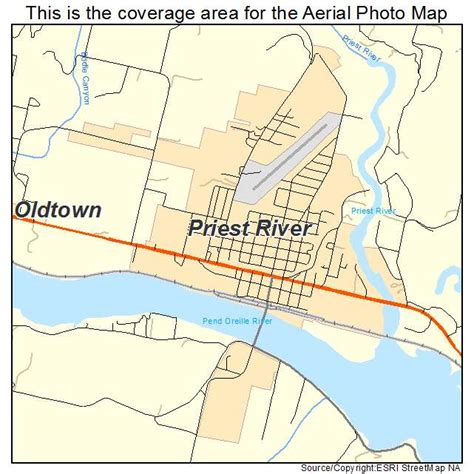 Aerial Photography Map of Priest River, ID Idaho