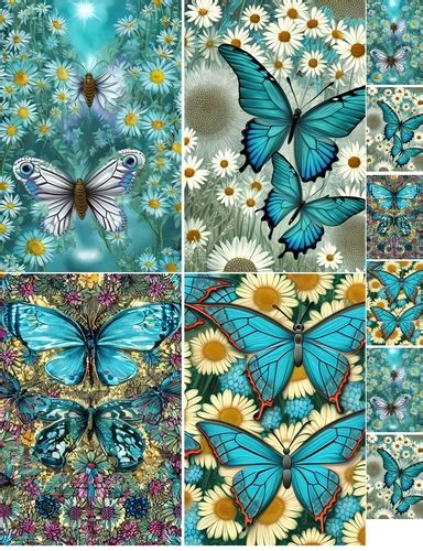 Teal Butterflies J Cards Kim Newberg S Ko Fi Shop Ko Fi