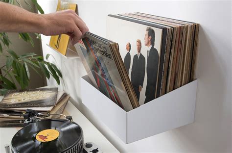 Show off your records with this wall-mounted record shelf