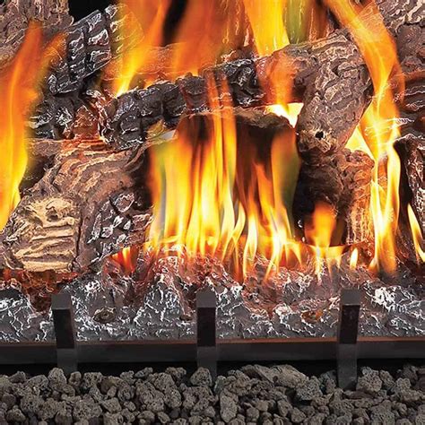 Fiberglow 24 Inch Vented Log Burner Set Insert For Natural Gas