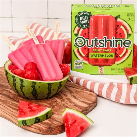 Outshine Watermelon Frozen Fruit Bars Non Gmo Gluten Free Individually Wrapped 2 75 Fl Oz