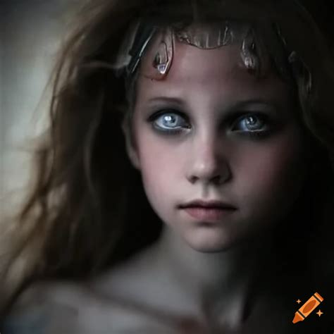 Photograph Of A Tween Cyborg Girl On Craiyon