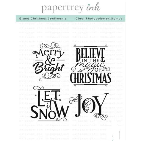 Papertrey Ink Grand Christmas Sentiments Stamp The Foiled Fox