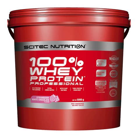 Whey Protéine 100% Whey Protein Professional SCITEC NUTRITION Fraise ...