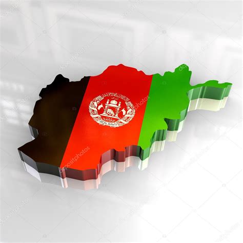 3d flag map of afghanistan — Stock Photo © fambros #3236113