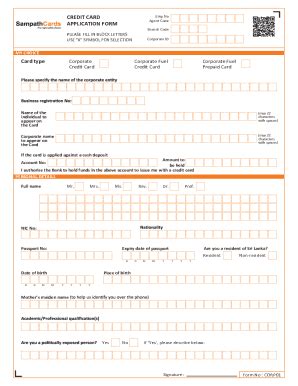 Fillable Online Corporate Application Form August Fax Email Print