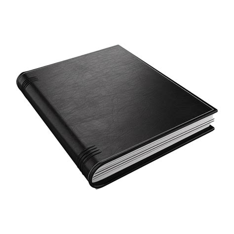 Ai Generated Black Leather Notebook Isolated On Transparent Background