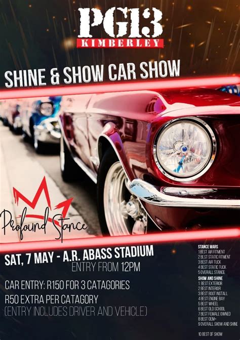 shine show car show  ar abass stadium kimberley portal