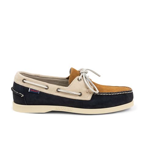 Chaussures Bateau Docksides Portland Jib Sebago Marron Bleu Beige