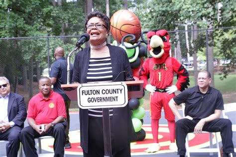 Atlanta Hawks Fulton County Dedicate New Basketball Court At