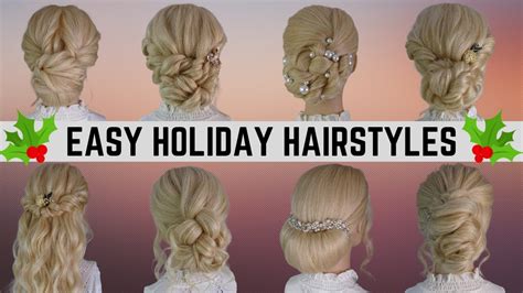 Easy Holiday Hairstyles Christmas Hair Tutorial Youtube