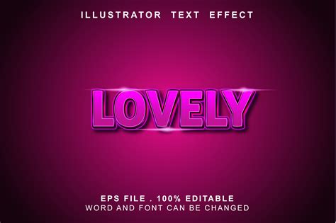 Lovely Text Effect Editable Graphic By Riotj · Creative Fabrica
