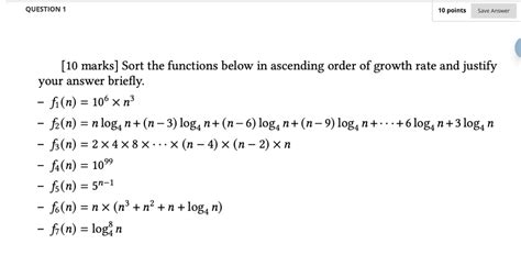 Solved Question 1 10 Points Save Answer N 10 Marks