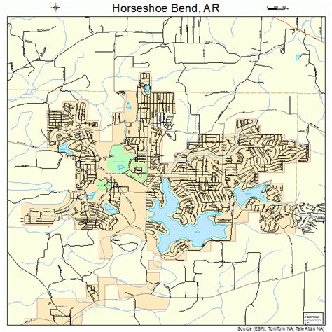 Horseshoe Bend Arkansas Street Map 0533370