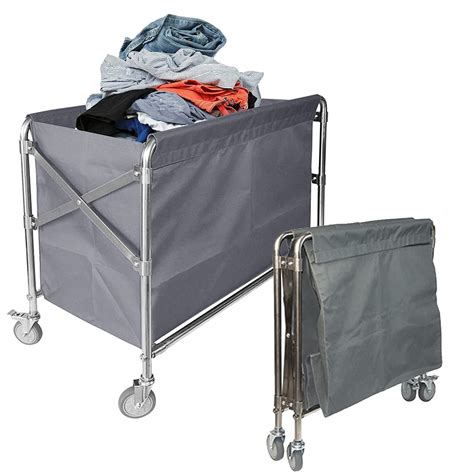 Buy Mosegor Laundry Trolley Folding Laundry Cart Commercial Laundry