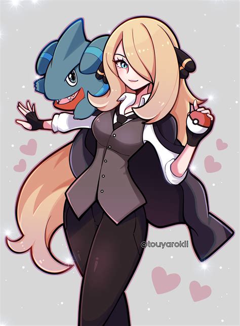 Cynthia And Gible Pokemon And 2 More Drawn By Touyarokii Danbooru