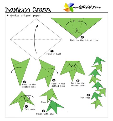 Star Festivel Origami Bamboo Grass Ornament Paper Origami Guide