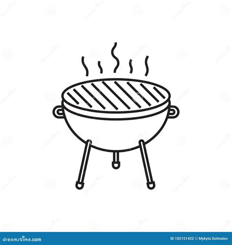 Bbq And Grill Icon Design Elements For Logo Label Emblem Sign