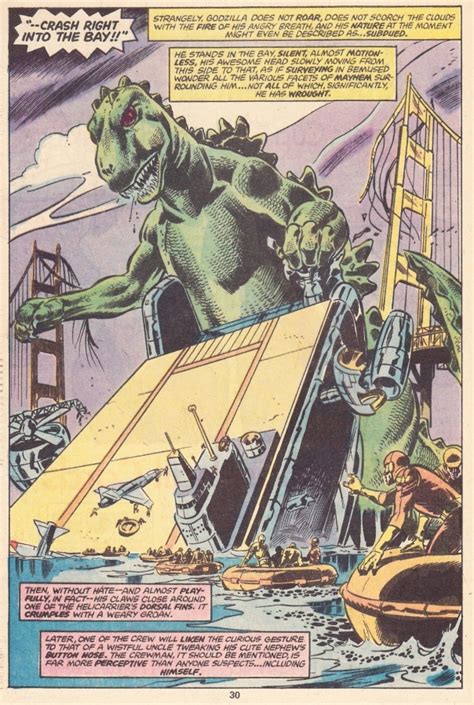 Godzilla On The Rampage In San Francisco Herb Trimpe Artwork