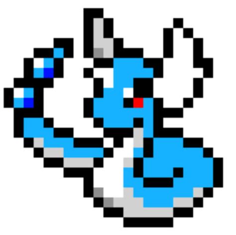 Dratini pixel art by NimoweryTheKing on DeviantArt