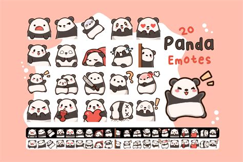 20 Panda Emotes Twitch Discord Premade Ready To Use Etsy Ireland