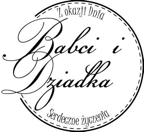 Dzien Babci I Dziadka Napis Diy Handmade Digi Stemple Dla Babci I