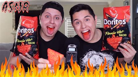ASMR Flamin Hot Doritos Challenge W My Brother YouTube