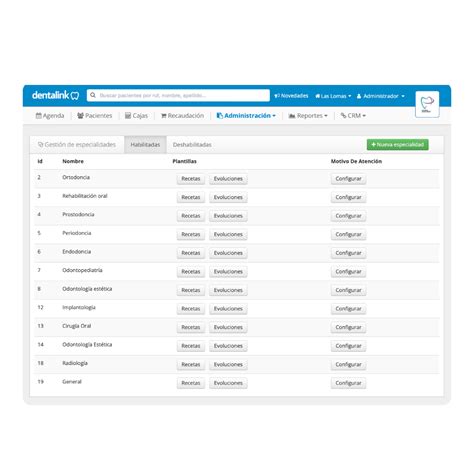 Plantillas Funcionalidad Del Software Dentalink