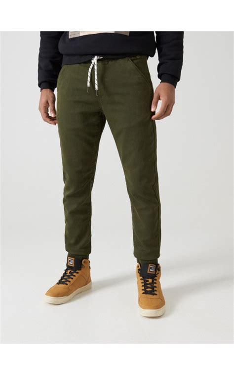 Pantaloni Culoare Verde Cropp Zn X