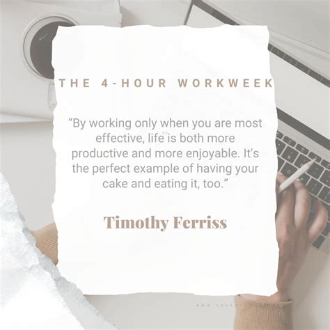 The 4 Hour Workweek By Timothy Ferriss Key Takeaways