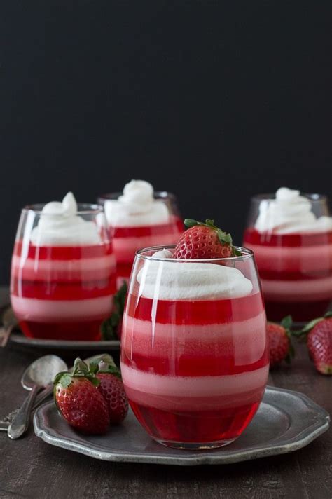 Layered Strawberry Jello Cups The First Year