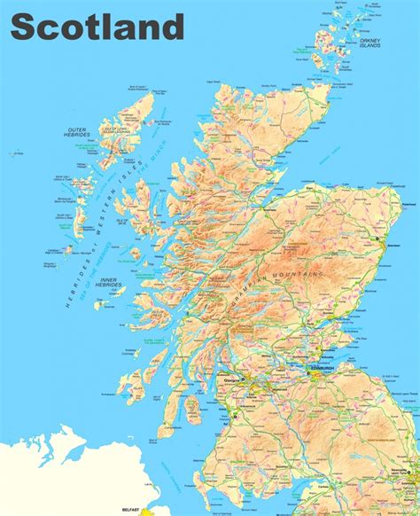 Printable Road Map Of Scotland | Printable Maps