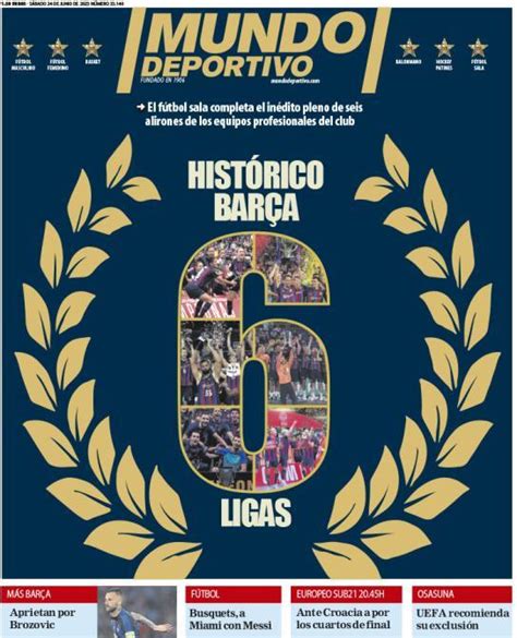 Barça Universal on Twitter Mundo Deportivo Historic Barça 6 league