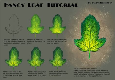 Fancy Leaf Tutorial By Believethehorror On Deviantart