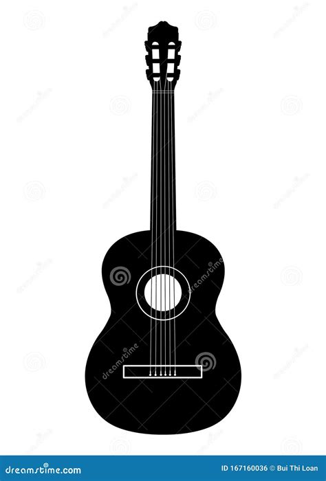 Guitar Silhouette Stock Illustration Illustration Of Musical 167160036